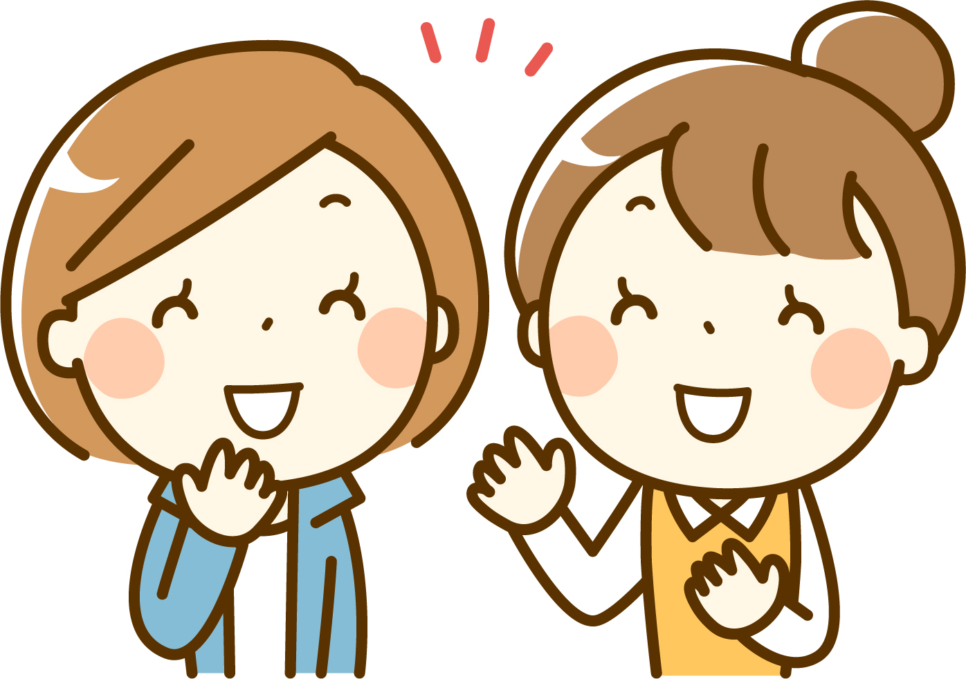 談笑する女性2人